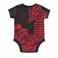 Hawaii Kakau Baby Onesie Polynesian Floral Tribal Red Version LT9 - Polynesian Pride