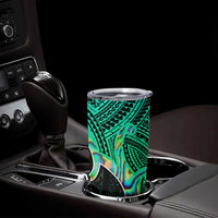 Personalised Aotearoa Papua Shell Tumbler Cup Maori Tribal Pattern