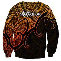 Aotearoa Maori Koru Sweatshirt Polynesian Pacific Tribal - Gold LT9 - Polynesian Pride