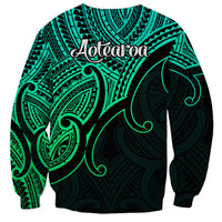 Aotearoa Maori Koru Sweatshirt Polynesian Pacific Tribal - Green LT9 - Polynesian Pride