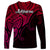 Aotearoa Maori Koru Long Sleeve Shirt Polynesian Pacific Tribal - Pink LT9 - Polynesian Pride