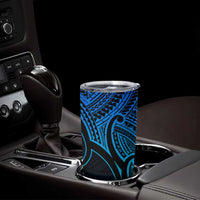 Personalised Aotearoa Papua Shell Tumbler Cup Blue Polynesian Pacific Tribal LT9 - Polynesian Pride