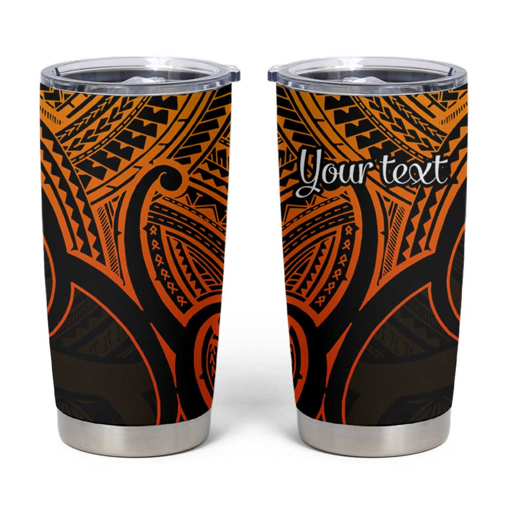 Personalised Aotearoa Papua Shell Tumbler Cup Gold Polynesian Pacific Tribal LT9 Gold - Polynesian Pride