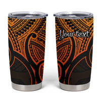 Personalised Aotearoa Papua Shell Tumbler Cup Gold Polynesian Pacific Tribal LT9 Gold - Polynesian Pride