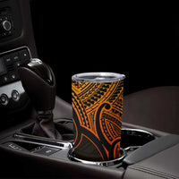 Personalised Aotearoa Papua Shell Tumbler Cup Gold Polynesian Pacific Tribal LT9 - Polynesian Pride