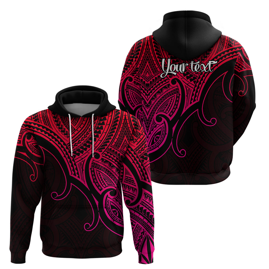 Custom Aotearoa Maori Koru Hoodie Polynesian Pacific Tribal Pink LT9 - Polynesian Pride