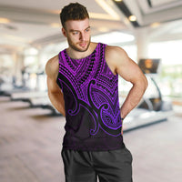 Custom Aotearoa Maori Koru Men Tank Top Polynesian Pacific Tribal - Purple LT9 - Polynesian Pride