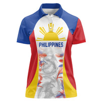 Philippines Flag Day Women Polo Shirt Filipino Feather Pattern LT9 Female White - Polynesian Pride