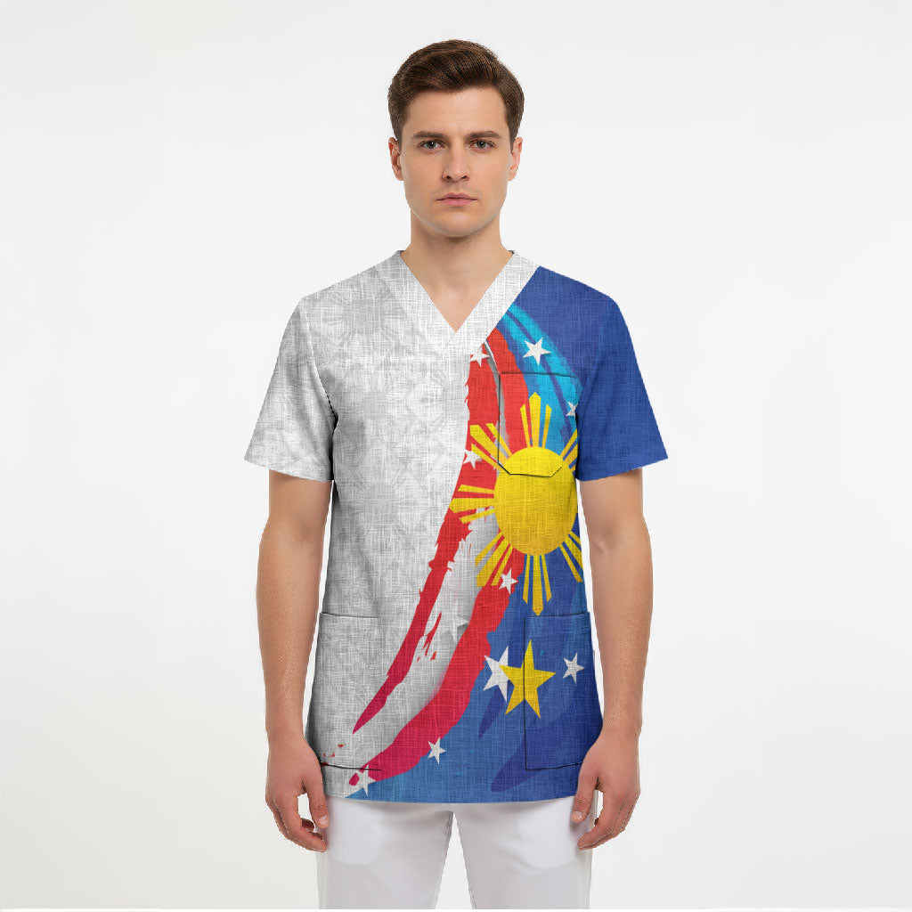 Philippines Flag Day Scrub Top Filipino Pride Shines Bright On Flag Day
