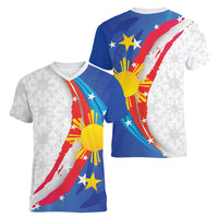 Philippines Flag Day Women V-Neck T-Shirt Filipino Pride Shines Bright On Flag Day LT9 - Polynesian Pride