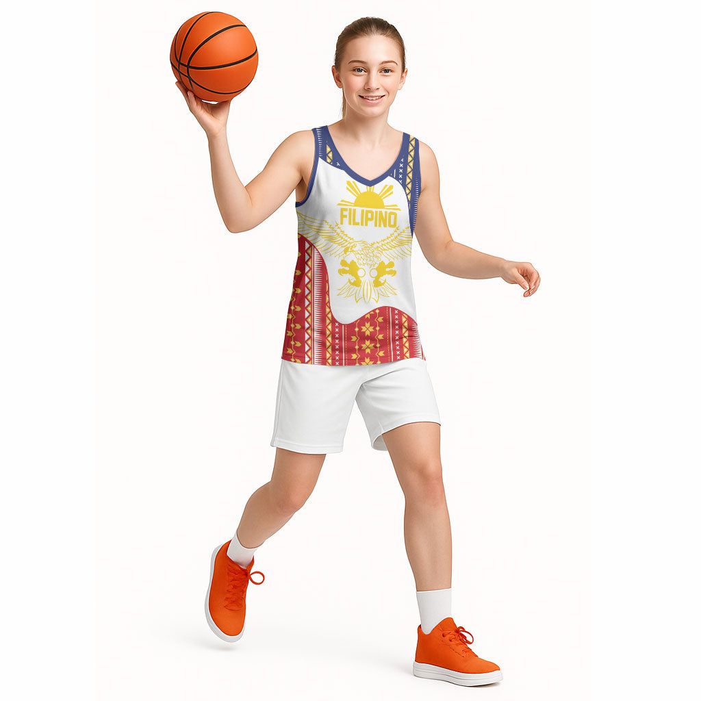 Philippines Flag Day Basketball Jersey Filipino Traditional Igorot Tribal Pattern
