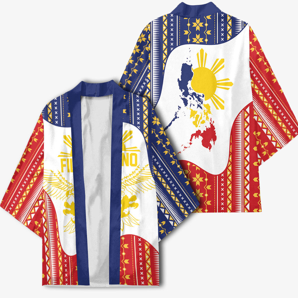 Philippines Flag Day Kimono Filipino Traditional Igorot Tribal Pattern