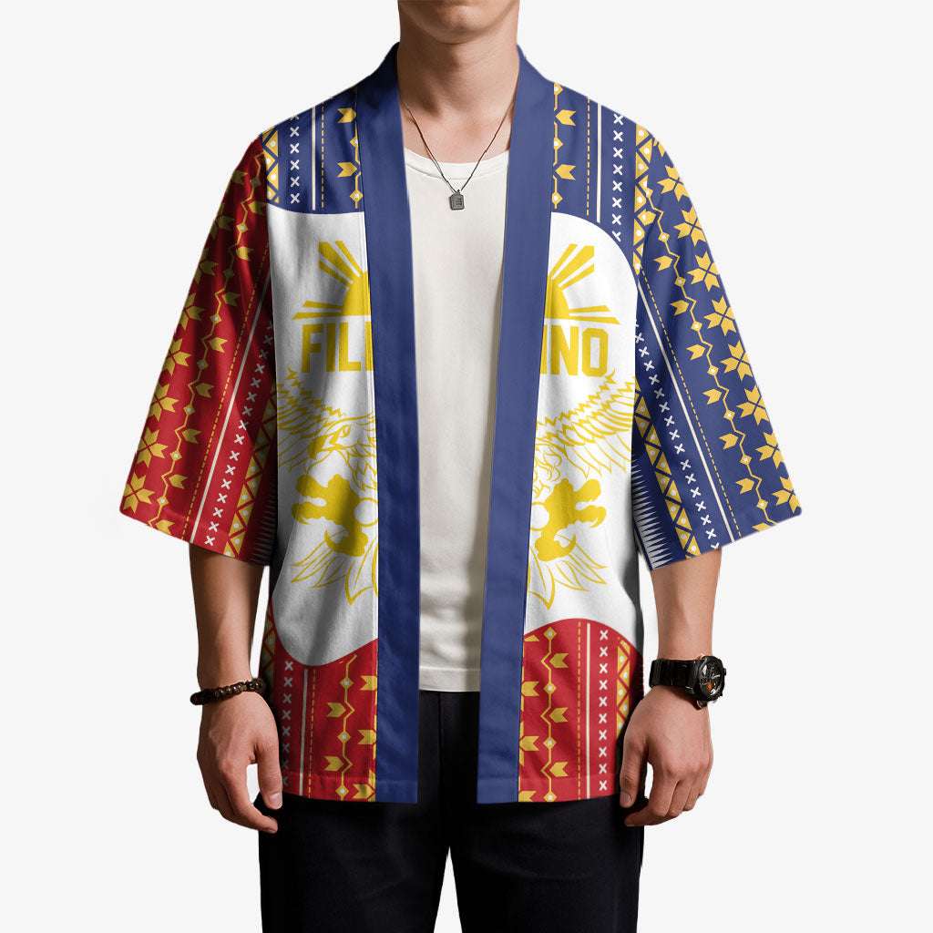 Philippines Flag Day Kimono Filipino Traditional Igorot Tribal Pattern