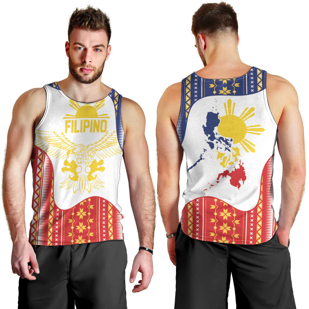 Philippines Flag Day Men Tank Top Filipino Traditional Igorot Tribal Pattern LT9 - Polynesian Pride