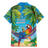 5 Oclock Somewhere Family Matching Mermaid Dress and Hawaiian Shirt Hawaii Parrots Cocktail Summer Beach Vibe LT9 - Polynesian Pride