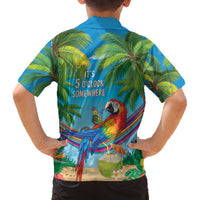 5 Oclock Somewhere Family Matching Off The Shoulder Long Sleeve Dress and Hawaiian Shirt Hawaii Parrots Cocktail Summer Beach Vibe LT9 - Polynesian Pride