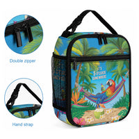 5 Oclock Somewhere Lunch Bag Hawaii Parrots Cocktail Summer Beach Vibe