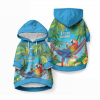 5 Oclock Somewhere Pet Hoodie Hawaii Parrots Cocktail Summer Beach Vibe