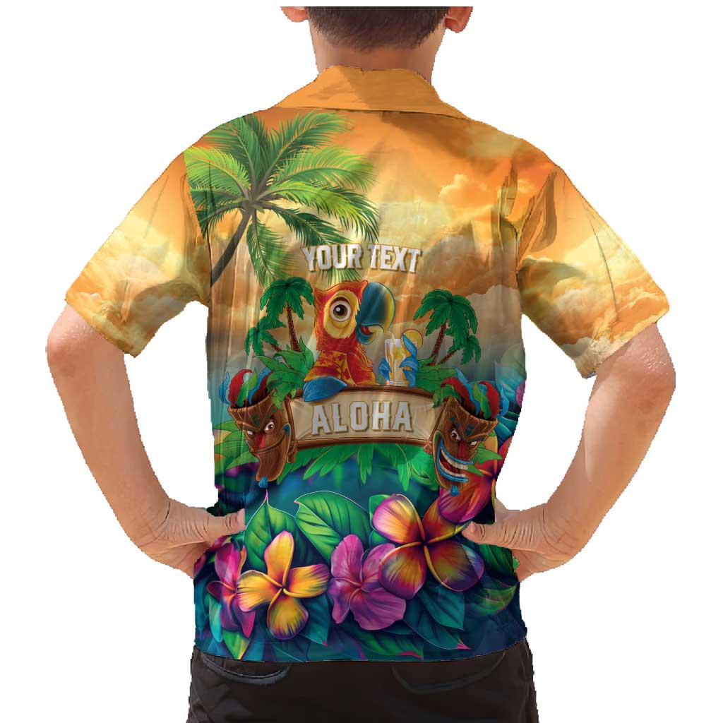 5 Oclock Somewhere Personalized Family Matching Mermaid Dress and Hawaiian Shirt Hawaii Parrots Plumeria Summer Vibe LT9 - Polynesian Pride