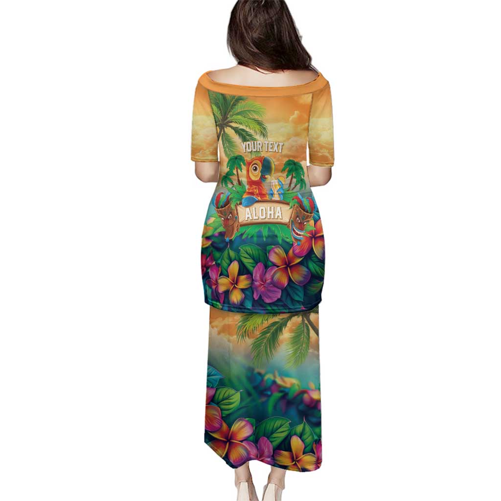 5 Oclock Somewhere Personalized Family Matching Puletasi and Hawaiian Shirt Hawaii Parrots Plumeria Summer Vibe LT9 - Polynesian Pride