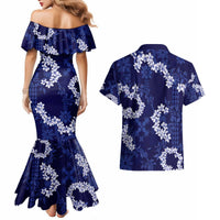 Mokihana Maile and Ilima Leis Couples Matching Mermaid Dress and Hawaiian Shirt Uliuli Hawaiian Tapa Quilt Pattern LT9 - Polynesian Pride