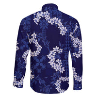 Mokihana Maile and Ilima Leis Family Matching Off Shoulder Maxi Dress and Hawaiian Shirt Uliuli Hawaiian Tapa Quilt Pattern LT9 - Polynesian Pride