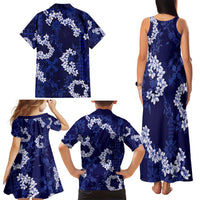 Mokihana Maile and Ilima Leis Family Matching Tank Maxi Dress and Hawaiian Shirt Uliuli Hawaiian Tapa Quilt Pattern LT9 - Polynesian Pride