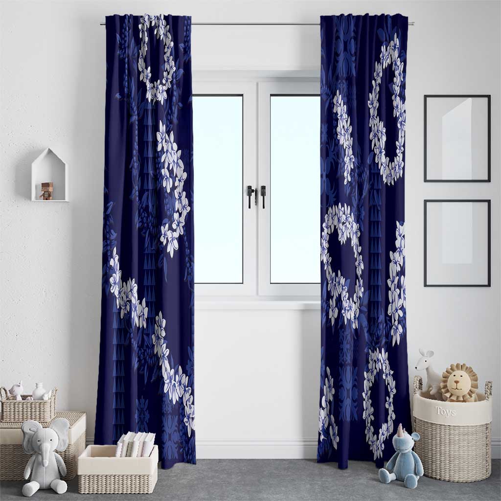 Mokihana Maile and Ilima Leis Window Curtain Uliuli Hawaiian Tapa Quilt Pattern - Polynesian Pride