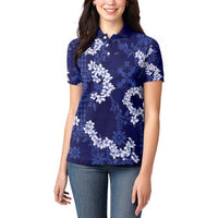 Mokihana Maile and Ilima Leis Women Polo Shirt Uliuli Hawaiian Tapa Quilt Pattern - Polynesian Pride