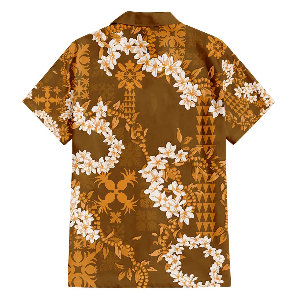 Mokihana Maile and Ilima Leis Family Matching Tank Maxi Dress and Hawaiian Shirt Alani Hawaiian Tapa Quilt Pattern LT9 - Polynesian Pride