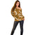 Mokihana Maile and Ilima Leis Off Shoulder Sweater Alani Hawaiian Tapa Quilt Pattern - Polynesian Pride