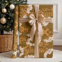 Mokihana Maile and Ilima Leis Wrapping Paper Alani Hawaiian Tapa Quilt Pattern LT9 - Polynesian Pride