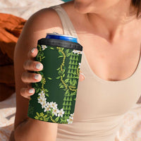 Mokihana Maile and Ilima Leis 4 in 1 Can Cooler Tumbler Omaʻomaʻo Hawaiian Tapa Quilt Pattern LT9 - Polynesian Pride
