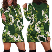 Mokihana Maile and Ilima Leis Hoodie Dress Omaʻomaʻo Hawaiian Tapa Quilt Pattern LT9 - Polynesian Pride
