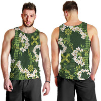 Mokihana Maile and Ilima Leis Men Tank Top Omaʻomaʻo Hawaiian Tapa Quilt Pattern LT9 - Polynesian Pride