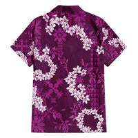 Mokihana Maile and Ilima Leis Family Matching Long Sleeve Bodycon Dress and Hawaiian Shirt Akala Hawaiian Tapa Quilt Pattern LT9 - Polynesian Pride