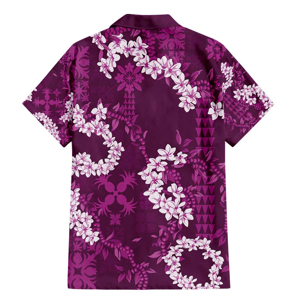 Mokihana Maile and Ilima Leis Family Matching Mermaid Dress and Hawaiian Shirt Akala Hawaiian Tapa Quilt Pattern LT9 - Polynesian Pride