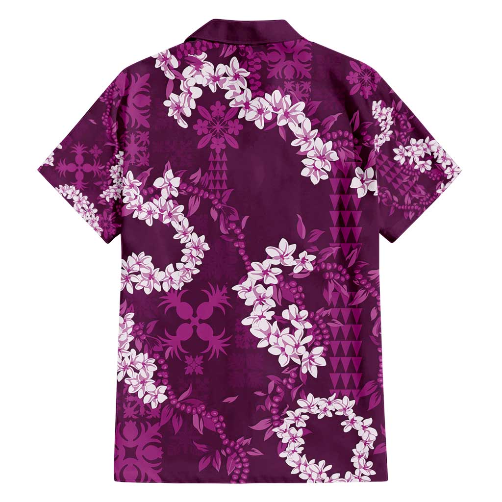 Mokihana Maile and Ilima Leis Family Matching Short Sleeve Bodycon Dress and Hawaiian Shirt Akala Hawaiian Tapa Quilt Pattern LT9 - Polynesian Pride