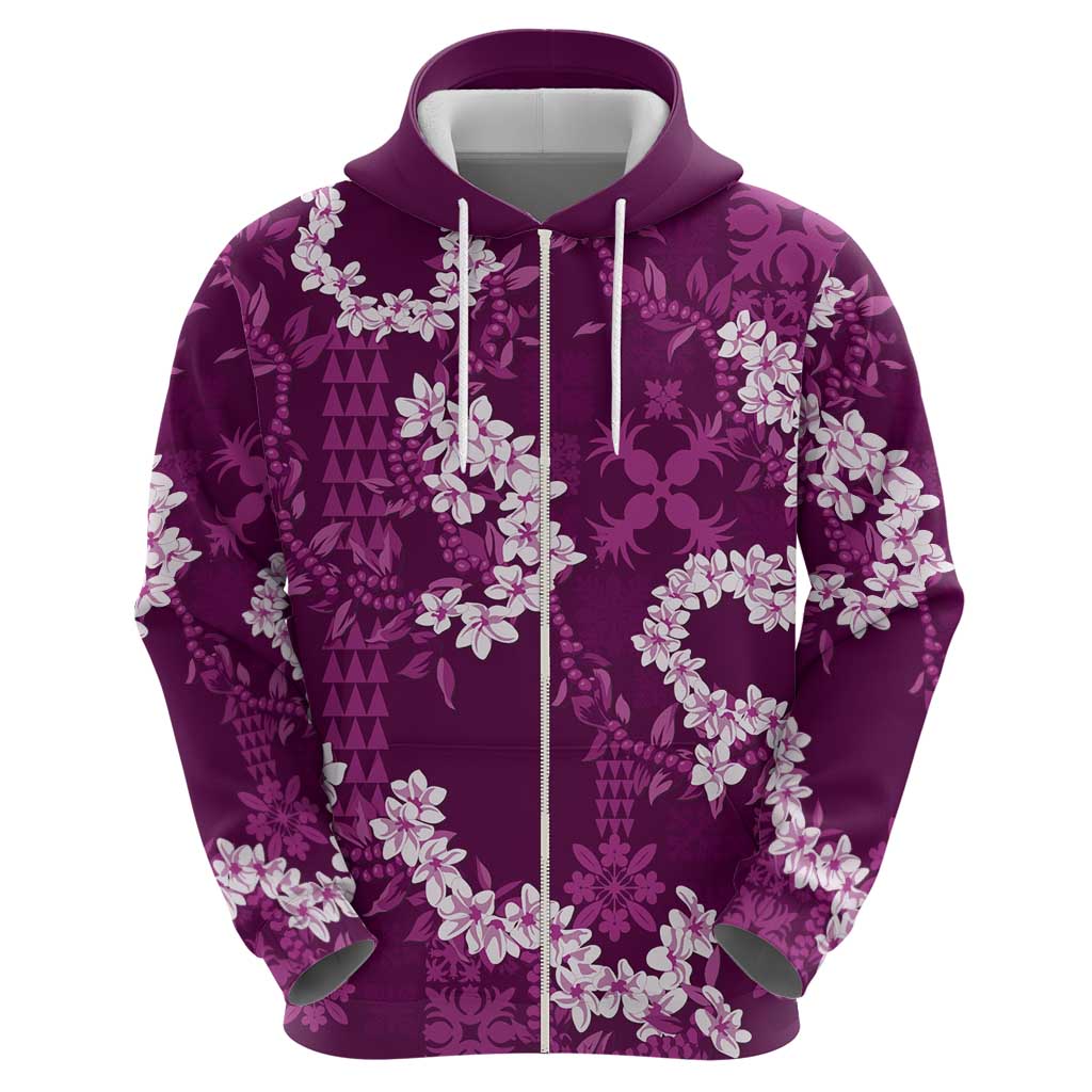 Mokihana Maile and Ilima Leis Hoodie Akala Hawaiian Tapa Quilt Pattern - Polynesian Pride