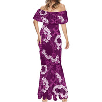 Mokihana Maile and Ilima Leis Mermaid Dress Akala Hawaiian Tapa Quilt Pattern - Polynesian Pride