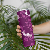 Mokihana Maile and Ilima Leis Skinny Tumbler Akala Hawaiian Tapa Quilt Pattern LT9 - Polynesian Pride