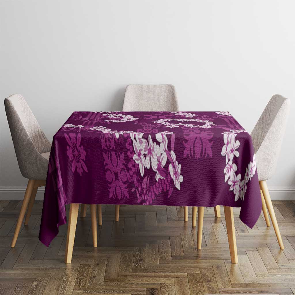 Mokihana Maile and Ilima Leis Tablecloth Akala Hawaiian Tapa Quilt Pattern - Polynesian Pride