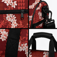Mokihana Maile and Ilima Leis Duffle Bag Ulaʻula Hawaiian Tapa Quilt Pattern LT9 - Polynesian Pride