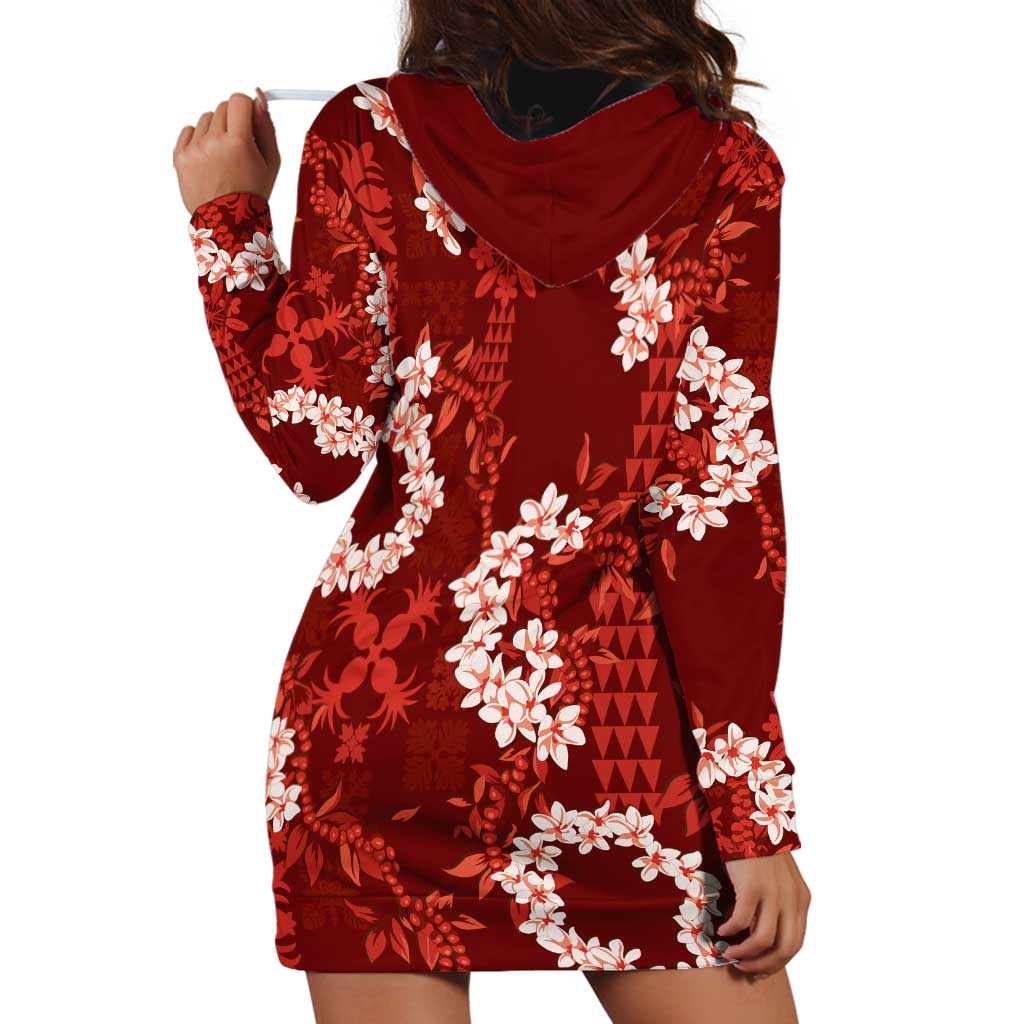 Mokihana Maile and Ilima Leis Hoodie Dress Ulaʻula Hawaiian Tapa Quilt Pattern LT9 - Polynesian Pride