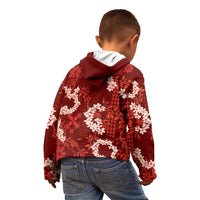 Mokihana Maile and Ilima Leis Kid Hoodie Ulaʻula Hawaiian Tapa Quilt Pattern - Polynesian Pride