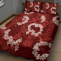 Mokihana Maile and Ilima Leis Quilt Bed Set Ulaʻula Hawaiian Tapa Quilt Pattern LT9 - Polynesian Pride