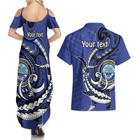 Personalized FSM 1986 Independence Day Couples Matching Summer Maxi Dress and Hawaiian Shirt Polynesian Shark Tattoo Style LT9 - Polynesian Pride