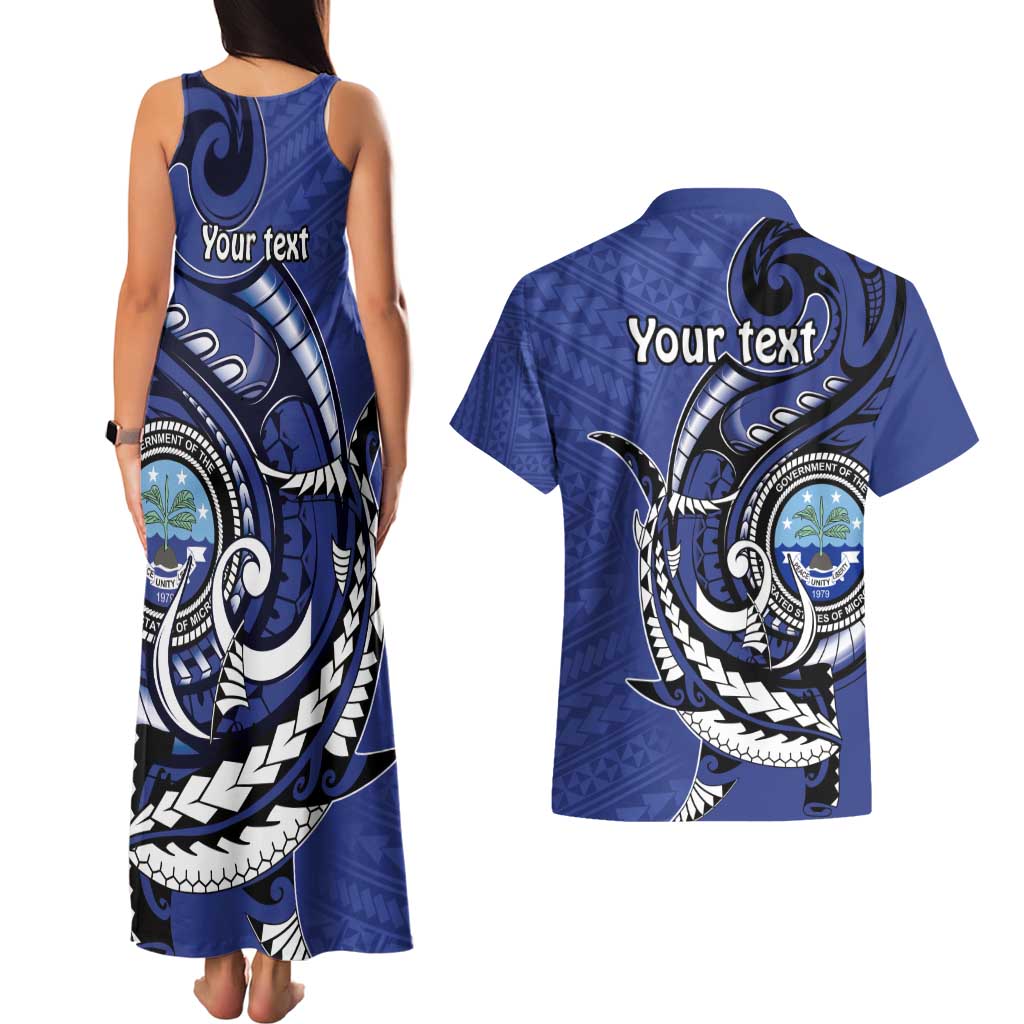 Personalized FSM 1986 Independence Day Couples Matching Tank Maxi Dress and Hawaiian Shirt Polynesian Shark Tattoo Style LT9 - Polynesian Pride