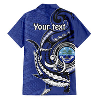 Personalized FSM 1986 Independence Day Family Matching Off The Shoulder Long Sleeve Dress and Hawaiian Shirt Polynesian Shark Tattoo Style LT9 - Polynesian Pride