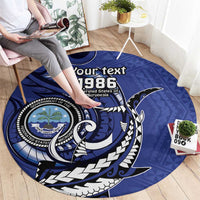 Personalized FSM 1986 Independence Day Round Carpet Polynesian Shark Tattoo Style LT9 - Polynesian Pride
